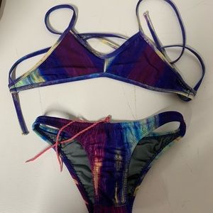 Jolyn Bikini Small. Tie Dye. Adjustable Waist.